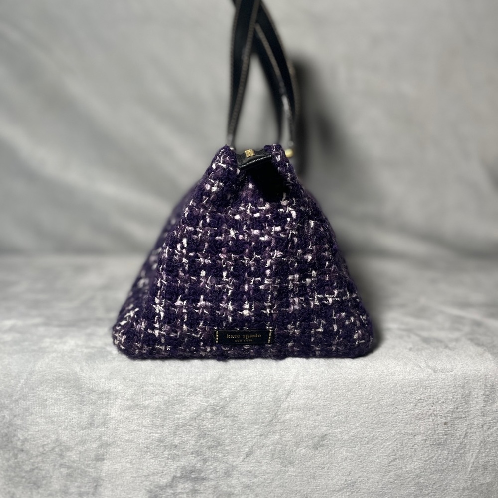 Kate Spade Purple and Black Tweed Shoulder Bag - Picture 4 of 7